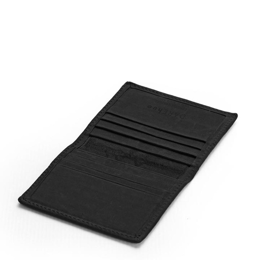 [w-fold-card-1-black] Slim Leather Bifold Card Holder - black